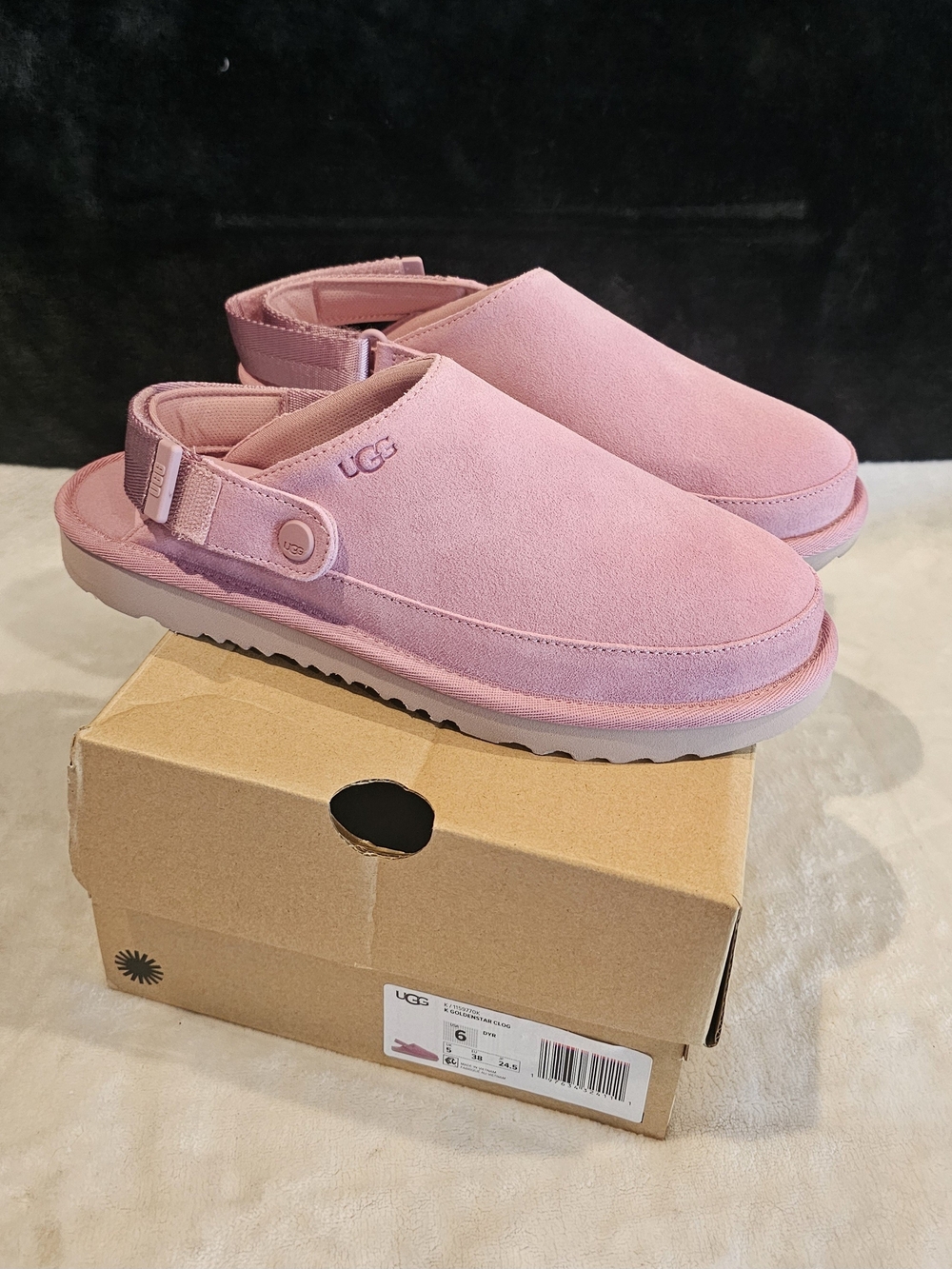 UGG Women's Pink Suede Slingback Clog